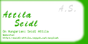 attila seidl business card